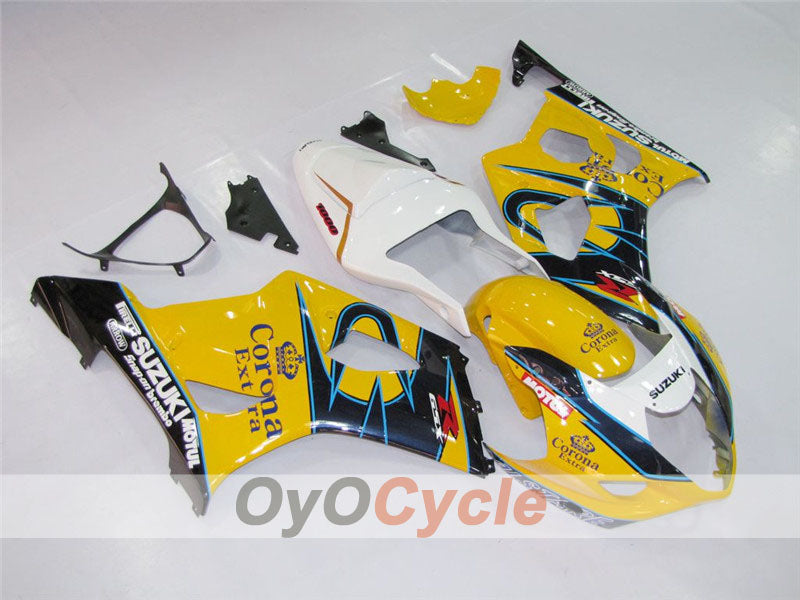 Injection Fairing kit for 03-04 GSX R1000 - Yellow, Black - Corona #OYO87901813