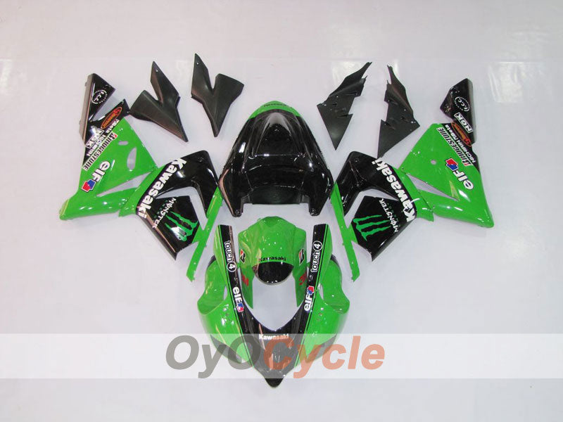 Injection Fairing kit for 04-05 NINJA ZX-10R - Green, Black - Monster #OYO87901544 Secondary image