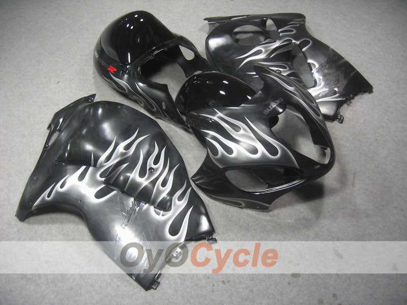Injection Fairing kit for 99-07 GSXR1300 Hayabusa - White, Black - Flame #OYO87902666