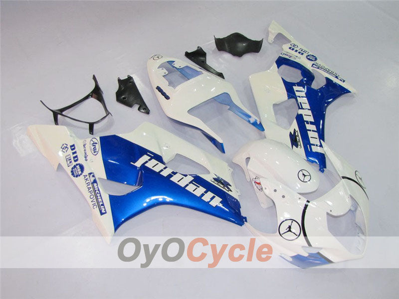 Injection Fairing kit for 03-04 GSX R1000 - Blue, White - Jordan #OYO87901838 Secondary image