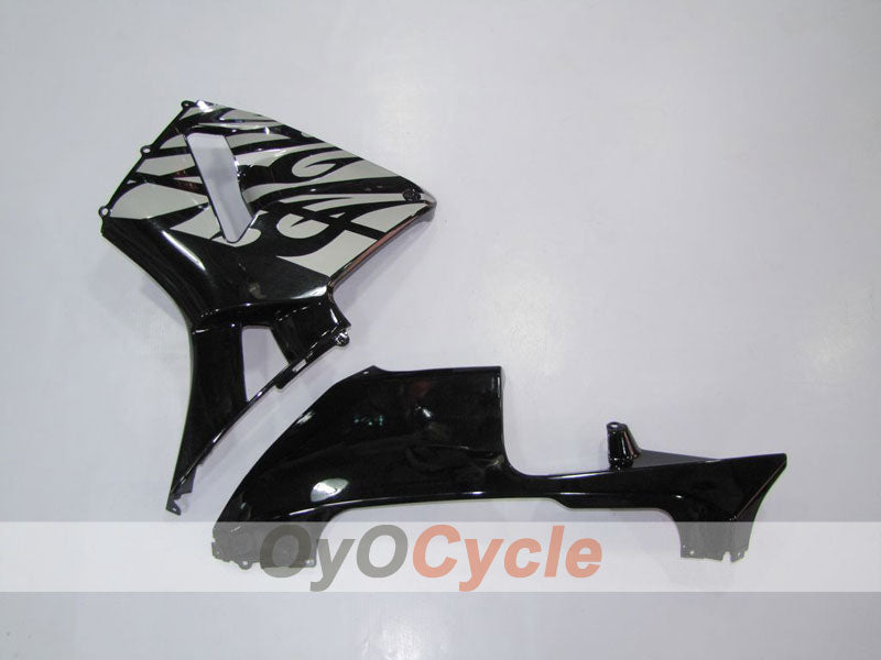 Injection Fairing kit for 03-04 CBR600RR - Black, Silver - Flame #OYO87902510