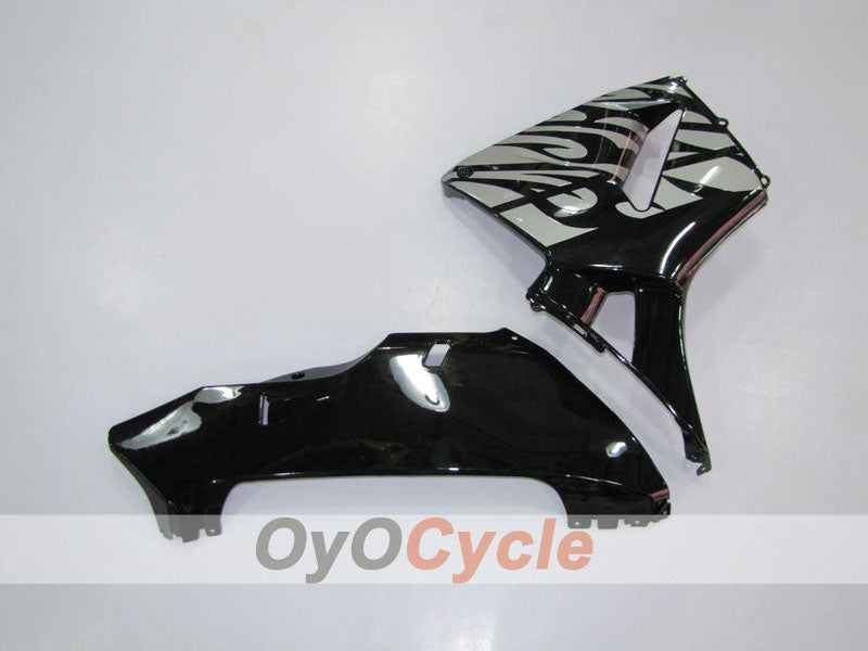Injection Fairing kit for 03-04 CBR600RR - Black, Silver - Flame #OYO87902510