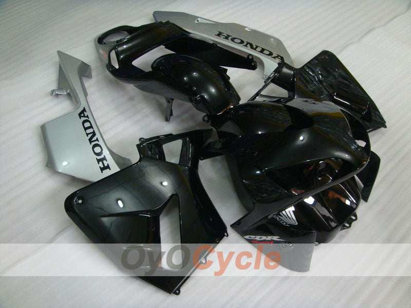 Injection Fairing kit for 03-04 CBR600RR - Black, Silver - Factory Style #OYO87902604 Main image