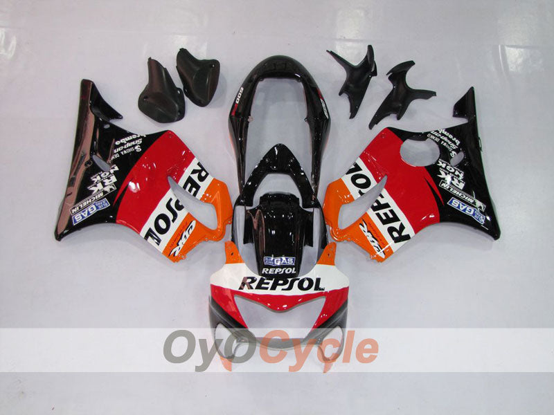 Injection Fairing kit for 99-00 CBR600F4 - Red, Black - MICHELIN, Repsol #OYO87900142