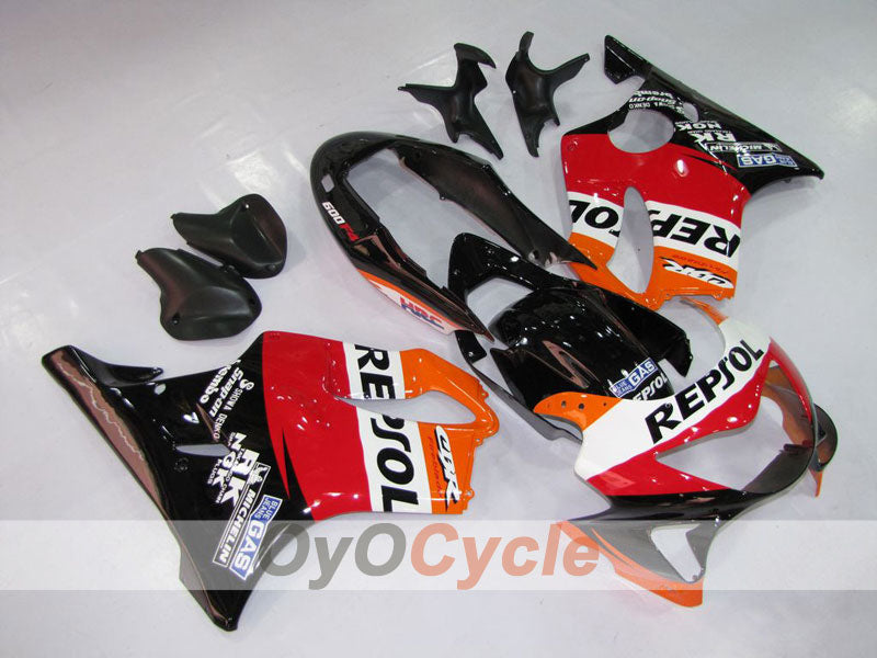 Injection Fairing kit for 99-00 CBR600F4 - Red, Black - MICHELIN, Repsol #OYO87900142