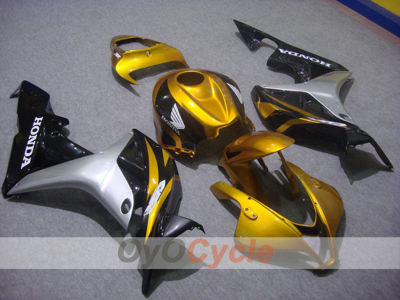 Injection Fairing kit for 07-08 CBR600RR - Black, Gold - Factory Style #OYO87900400 Main image