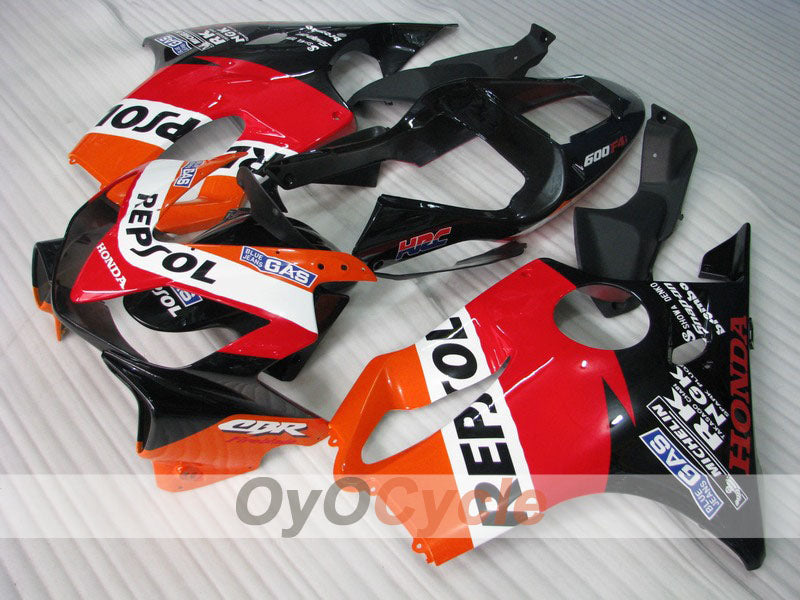 Injection Fairing kit for 01-03 CBR600F4i - Orange, Black - MICHELIN, Repsol #OYO87900187