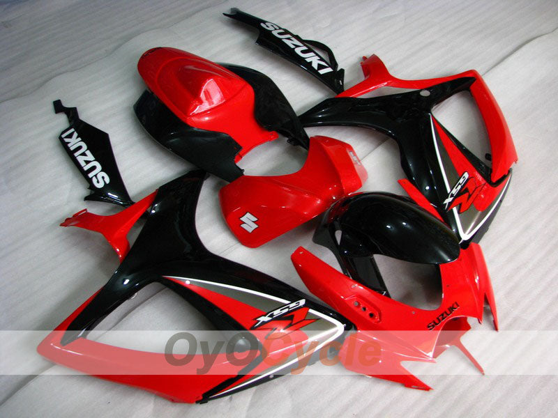 Injection Fairing kit for 06-07 GSX R600 - Red, Black - Factory Style #OYO87901557 Main image