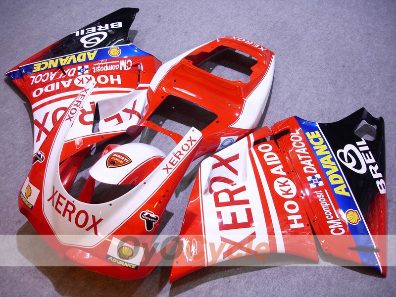 Injection Fairing kit for 02-04 Ducati 998 - Red, Black - Xerox #OYO87902320