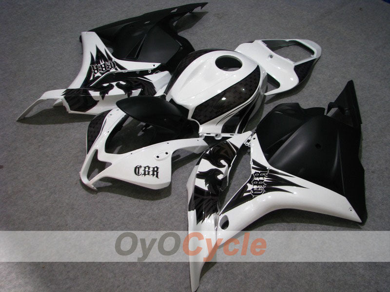 Injection Fairing kit for 09-12 CBR600RR - White, Black, Matte - Factory Style #OYO87900452 Main image