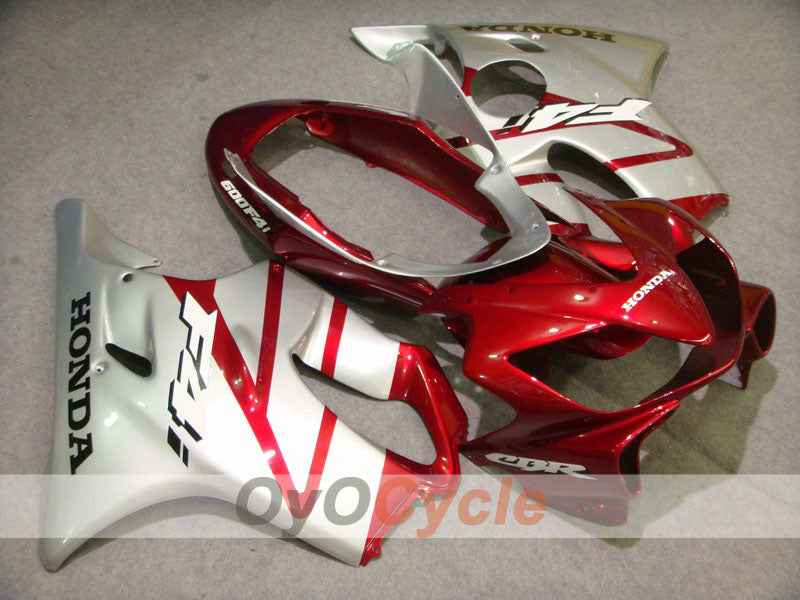 Injection Fairing kit for 04-07 CBR600F4i - Red, Silver - Factory Style #OYO87900216 Main image
