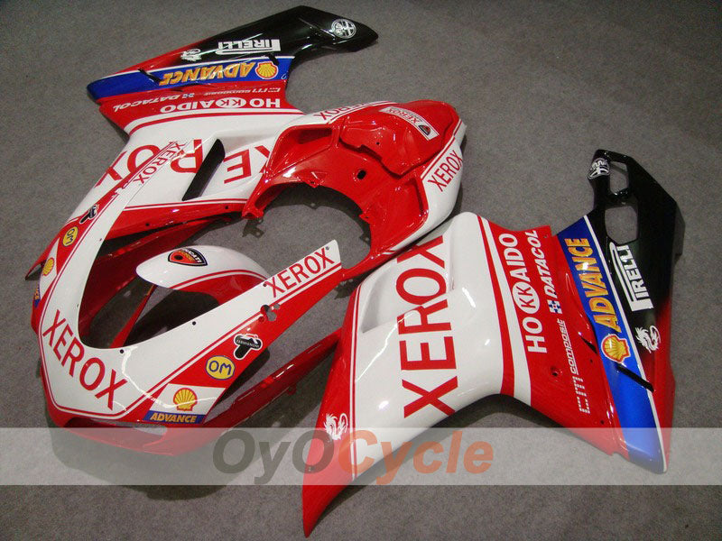 Injection Fairing kit for 08-13 Ducati 848 - Red, White - Xerox #OYO87902259 Main image