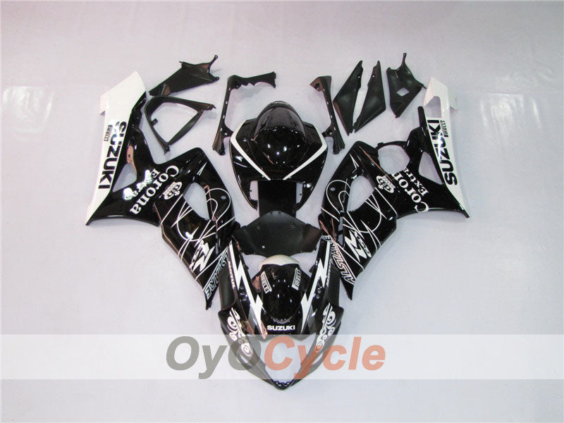 Injection Fairing kit for 05-06 GSX R1000 - White, Black - Corona #OYO87901936 Main image