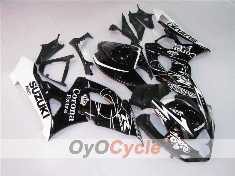 Injection Fairing kit for 05-06 GSX R1000 - White, Black - Corona #OYO87901936 Secondary image