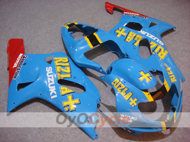 Injection Fairing kit for 01-03 GSX R600 - Red, Blue - Rizla+ #OYO87901152