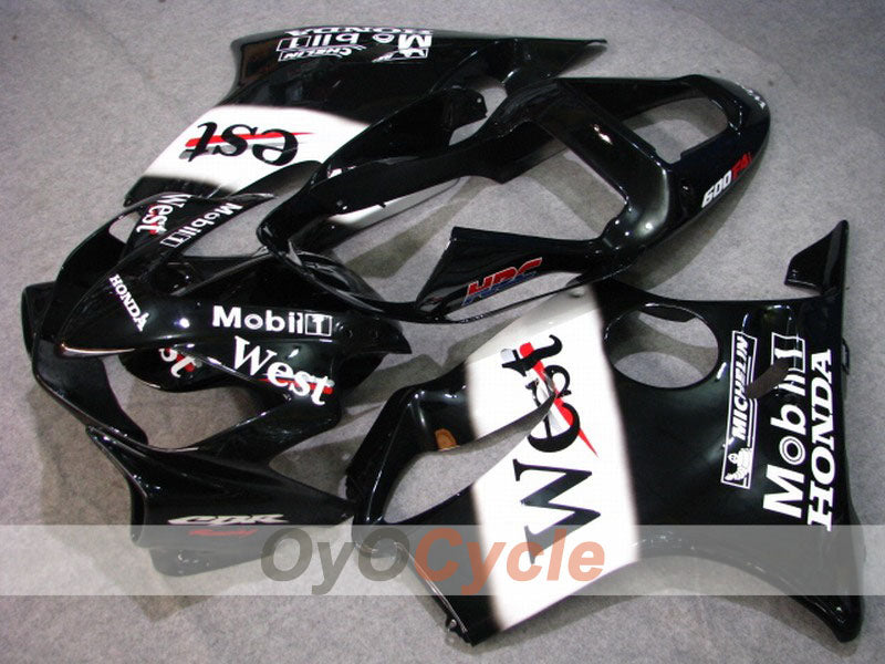 Injection Fairing kit for 01-03 CBR600F4i - White, Black - MICHELIN, West #OYO87900195 Main image