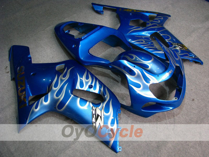 Injection Fairing kit for 00-03 GSX R750 - Blue - Flame #OYO87901055