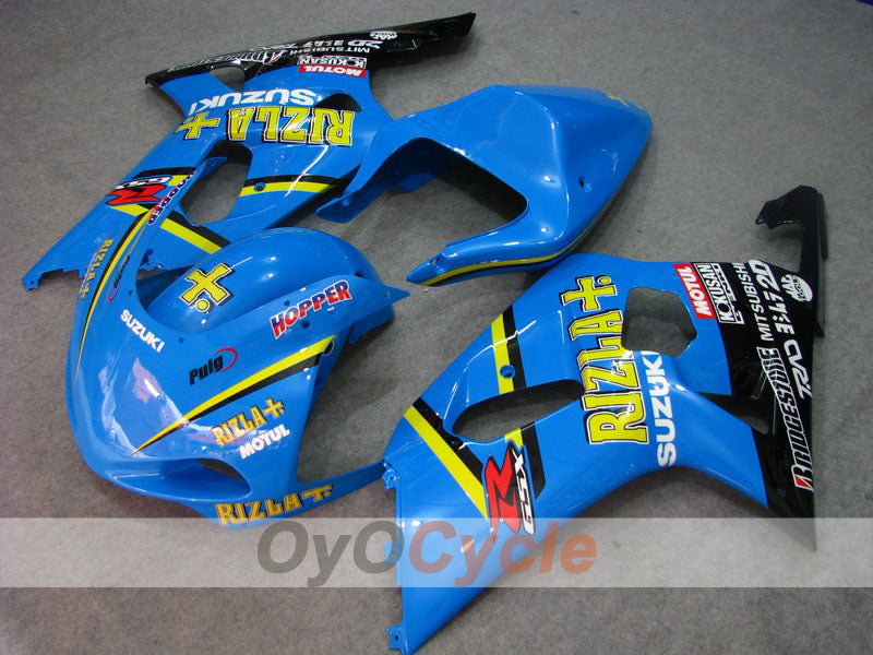 Injection Fairing kit for 01-03 GSX R600 - Blue, Black - Rizla+ #OYO87901154 Main image