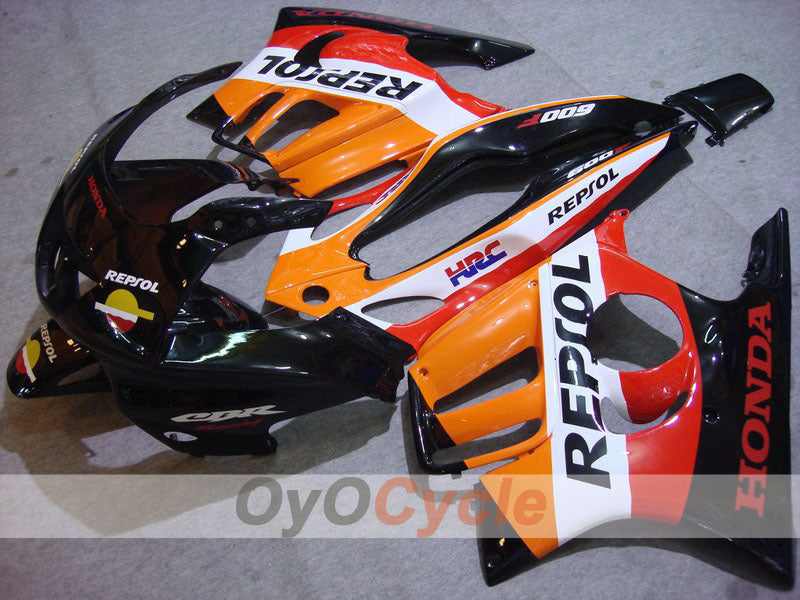 Injection Fairing kit for 97-98 CBR600F3 - Red, Orange - Repsol #OYO87900097