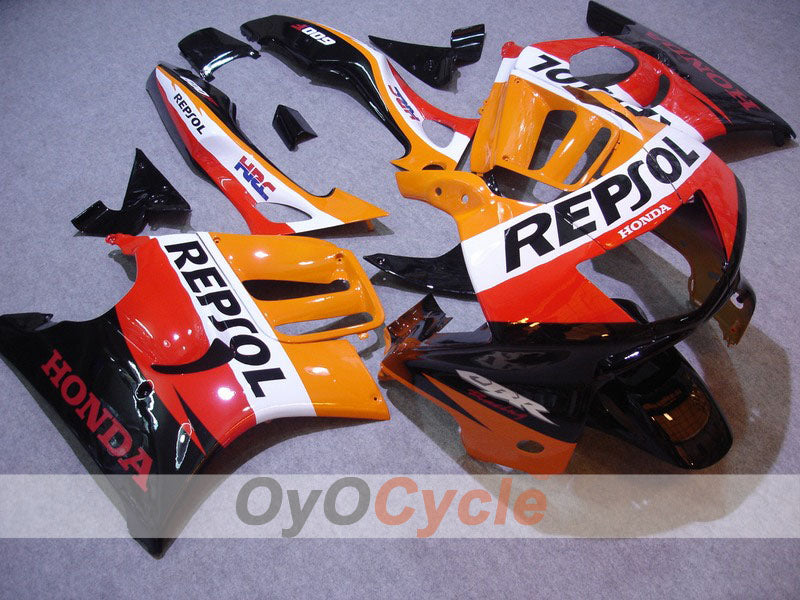 Injection Fairing kit for 97-98 CBR600F3 - Red, Orange - Repsol #OYO87900099 Main image