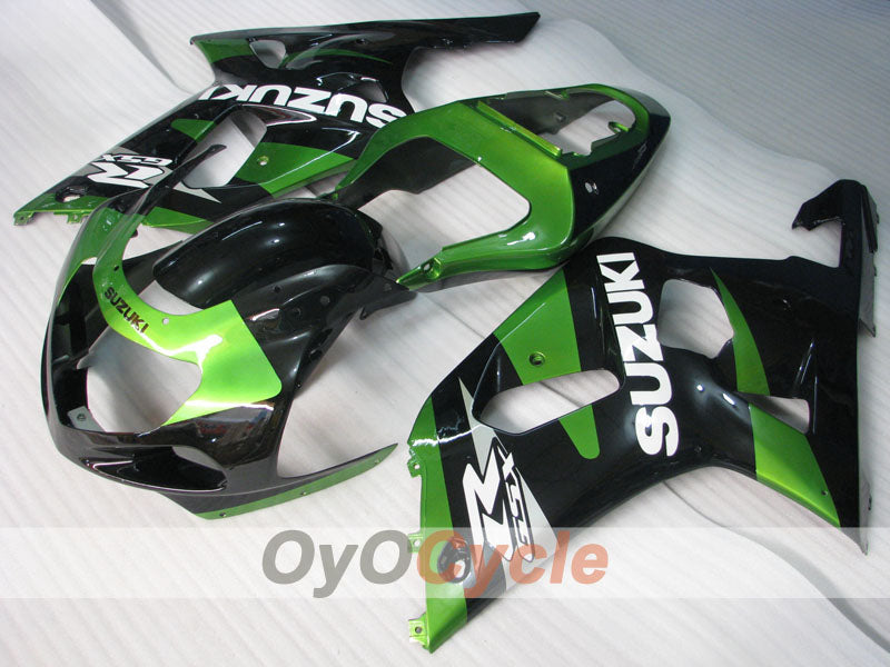 Injection Fairing kit for 00-02 GSX R1000 - Green, Black - Factory Style #OYO87905208