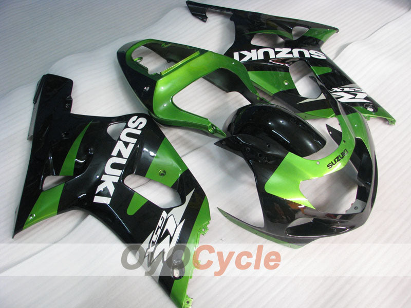 Injection Fairing kit for 00-02 GSX R1000 - Green, Black - Factory Style #OYO87905208 Main image