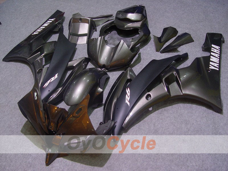 Injection Fairing kit for 06-07 YZF-R6 - Black, Silver, Matte - Factory Style #OYO87900944