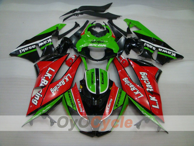 Injection Fairing kit for 09-12 NINJA ZX-6R - Red, Green - Motocard #OYO87901990
