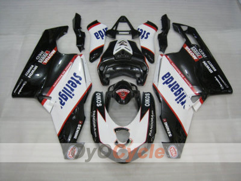 Injection Fairing kit for 05-06 Ducati 749 - White, Black - Sterilgarda #OYO87902162