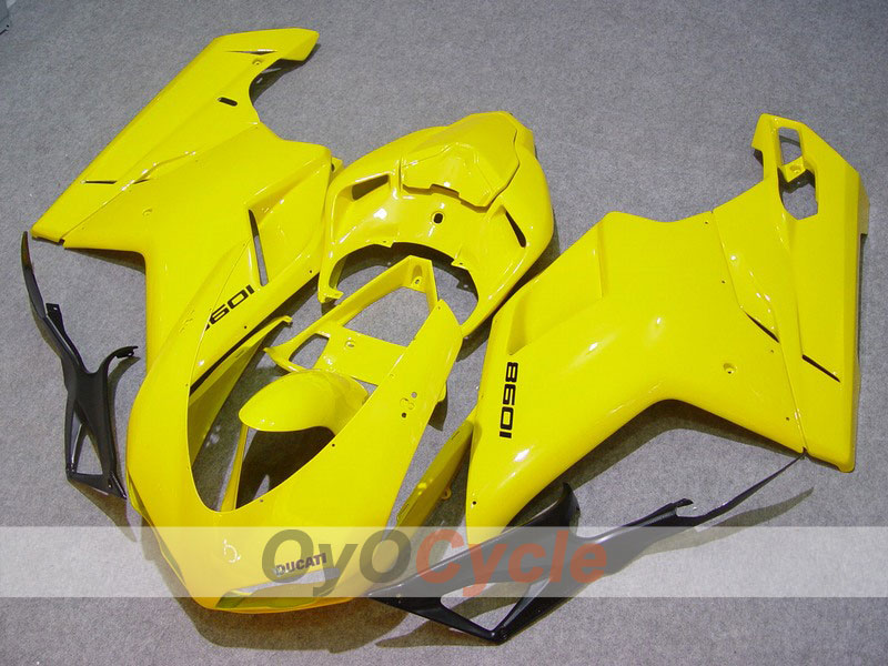 Injection Fairing kit for 07-09 Ducati 1098 - Yellow, Black - Factory Style #OYO87902313 Main image
