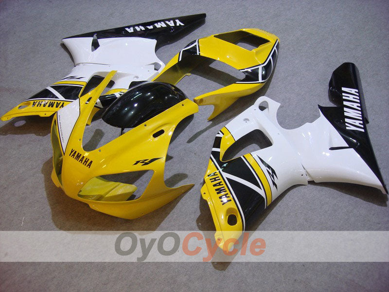 Injection Fairing kit for 98-99 YZF-R1 - Yellow, White - Factory Style #OYO87900753 Main image