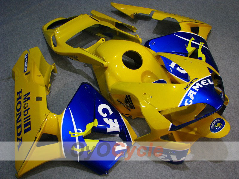 Injection Fairing kit for 03-04 CBR600RR - Yellow, Blue - Camel #OYO87900200 Main image