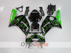 Injection Fairing kit for 03-04 NINJA ZX-6R - Green, Black - Flame #OYO87901795