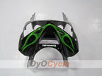 Injection Fairing kit for 03-04 NINJA ZX-6R - Green, Black - Flame #OYO87901795