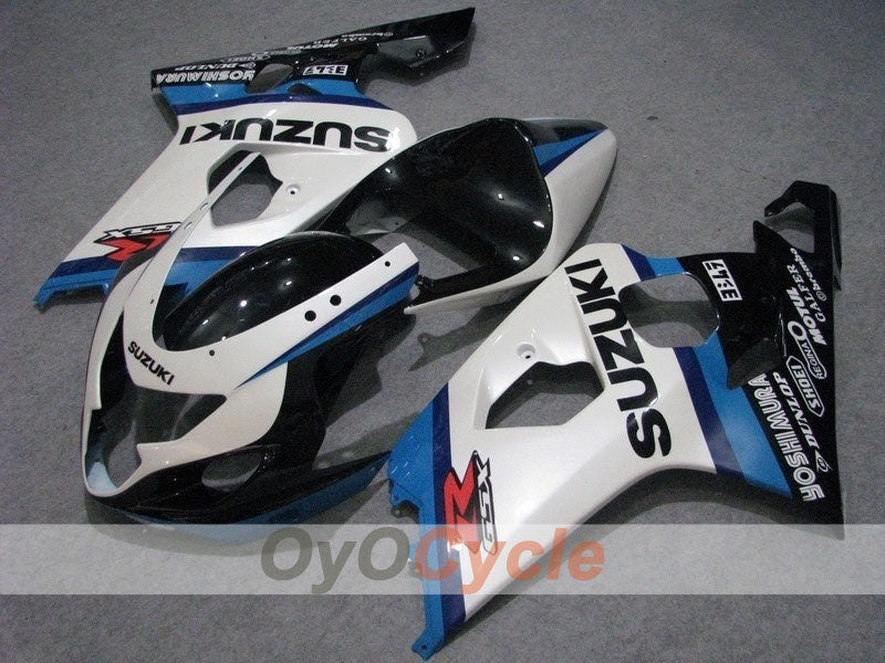 Injection Fairing kit for 04-05 GSX R750 - White, Black - DUNLOP #OYO87901247 Main image