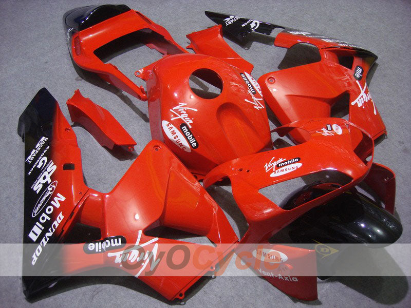 Injection Fairing kit for 03-04 CBR600RR - Red, Black - DUNLOP #OYO87900224 Main image