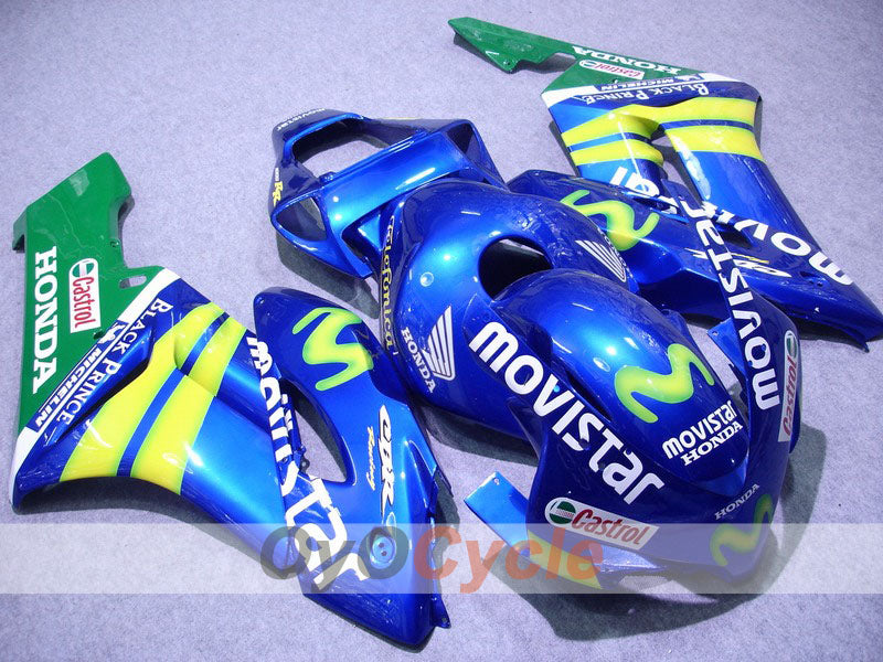 Injection Fairing kit for 04-05 CBR1000RR - Yellow, Blue - Movistar #OYO87900511 Main image