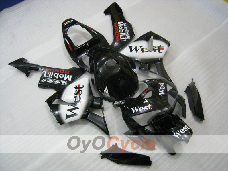 Injection Fairing kit for 05-06 CBR600RR - White, Black - West #OYO87900352 Main image