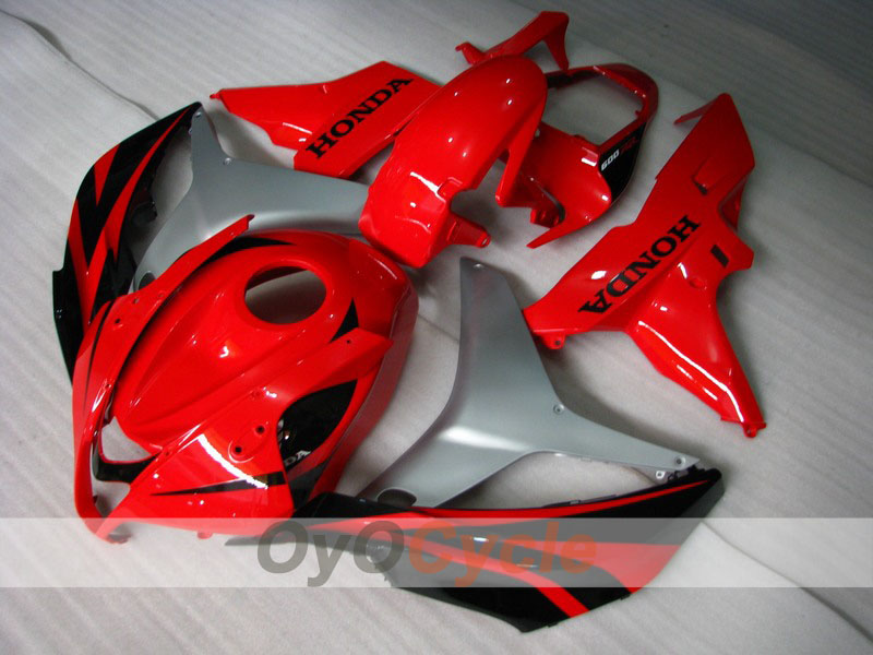 Injection Fairing kit for 07-08 CBR600RR - Red, Black - Factory Style #OYO87900416 Main image