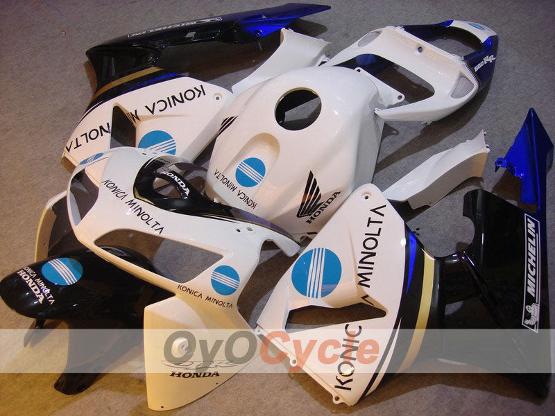 Injection Fairing kit for 05-06 CBR600RR - White, Black - Konica Minolta, MICHELIN #OYO87900258 Main image