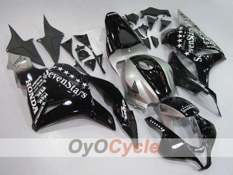 Injection Fairing kit for 09-12 CBR600RR - Black, Silver - SevenStars #OYO87900463 Secondary image