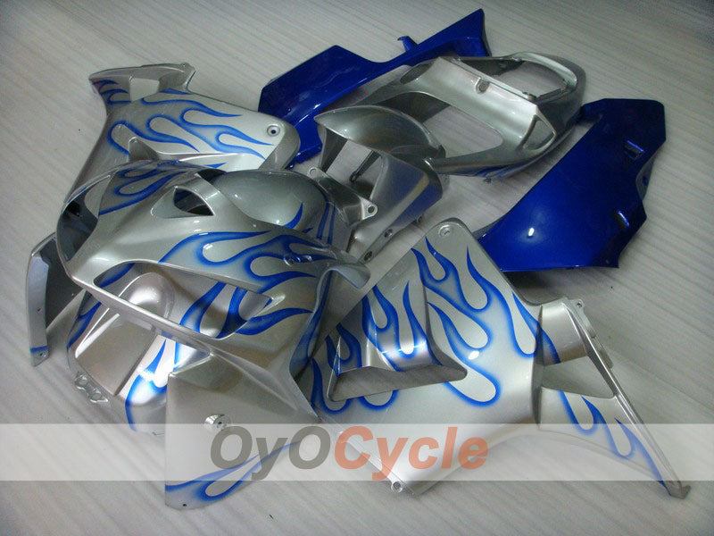 Injection Fairing kit for 05-06 CBR600RR - Blue, Silver - Flame #OYO87900249