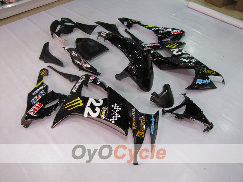 Injection Fairing kit for 08-10 NINJA ZX-10R - Black - Monster #OYO87901652 Secondary image