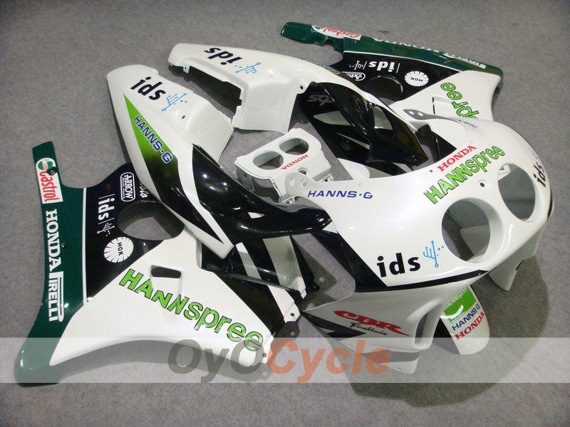 Injection Fairing kit for 90-94 CBR250RR - White, Black - HANN Spree #OYO87902951 Main image