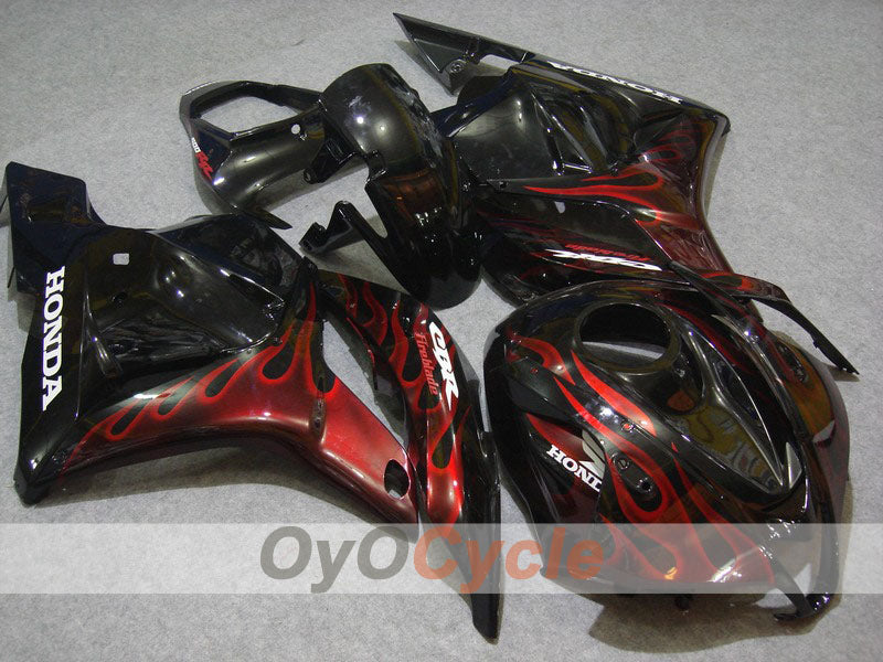 Injection Fairing kit for 09-12 CBR600RR - Red, Black - Flame #OYO87900443 Main image