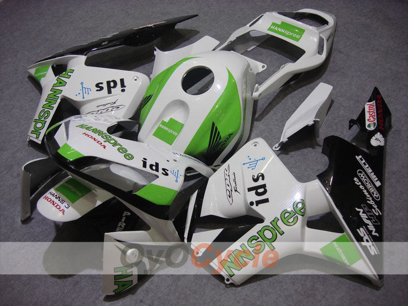 Injection Fairing kit for 03-04 CBR600RR - White, Black - HANN Spree #OYO87902523 Main image