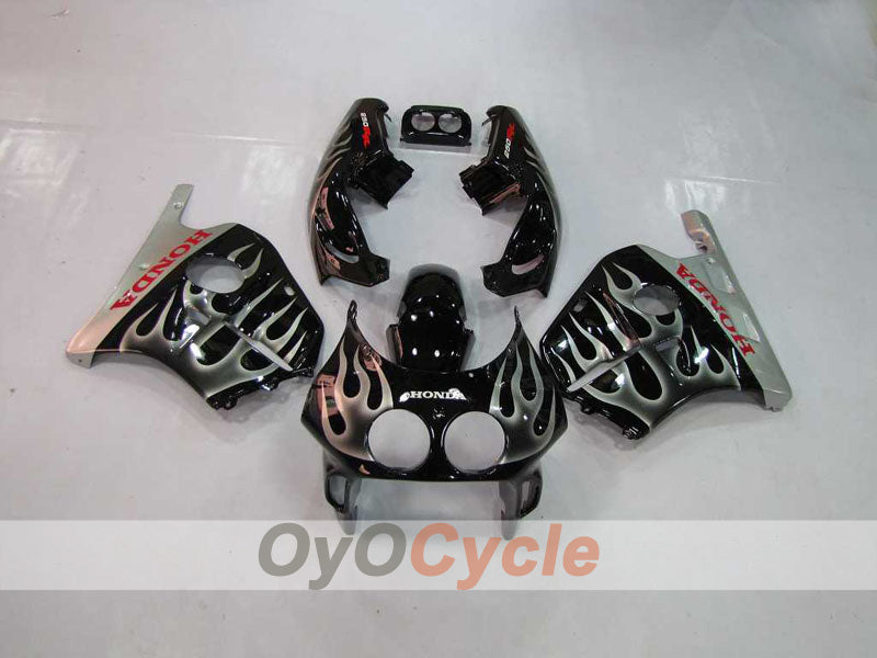 Injection Fairing kit for 90-94 CBR250RR - Black, Silver - Flame #OYO87902950 Main image