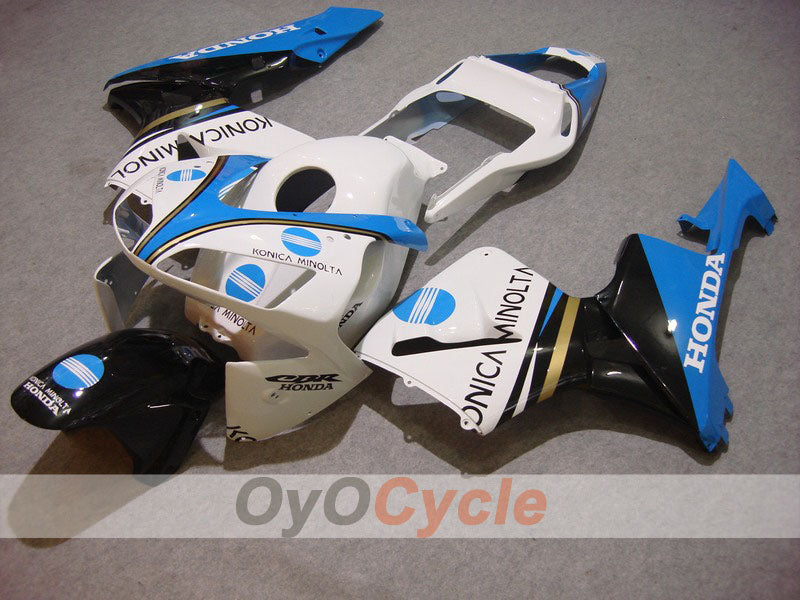 Injection Fairing kit for 03-04 CBR600RR - White, Black - Konica Minolta #OYO87902529 Main image