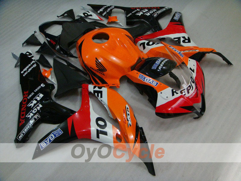 Injection Fairing kit for 07-08 CBR600RR - Orange, Black - Repsol #OYO87900431