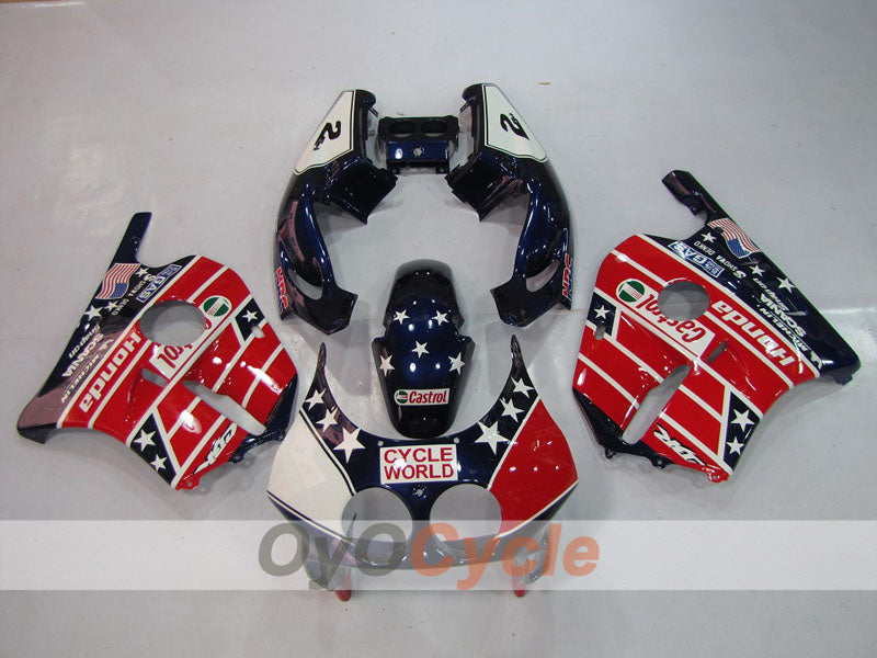 Injection Fairing kit for 90-94 CBR250RR - Red, Blue - Castrol #OYO87902956 Secondary image
